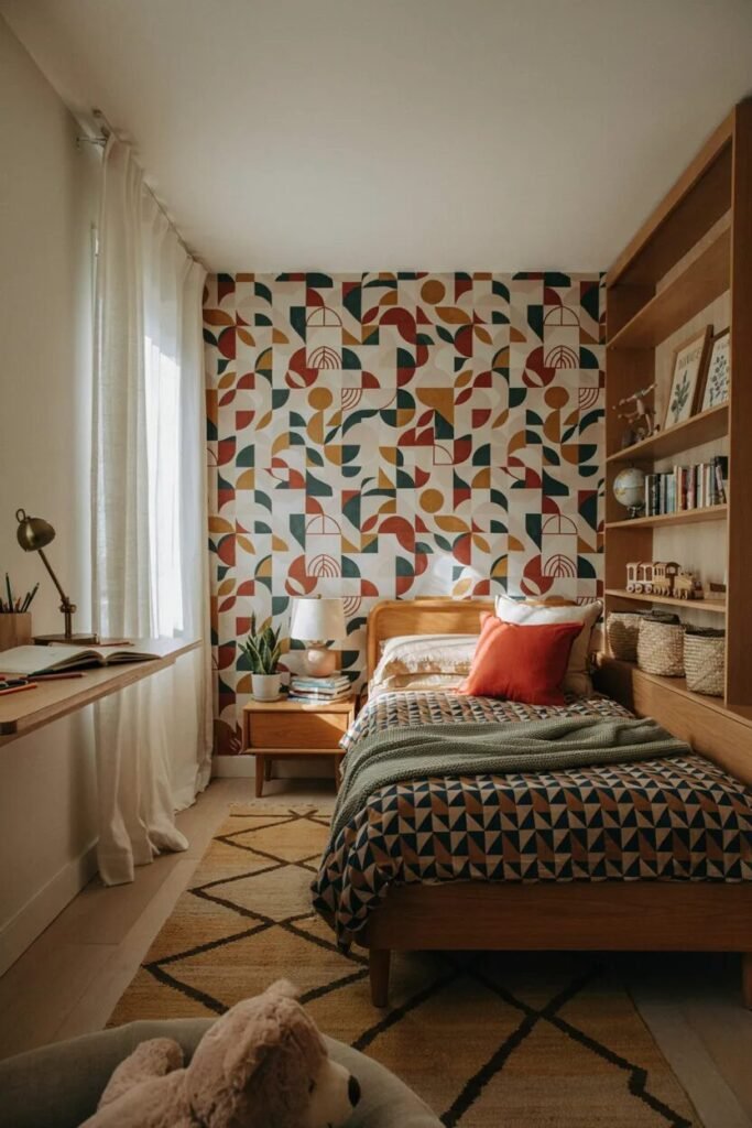 Colorful boys room ideas 12 Geometric colorful boys room ideas
