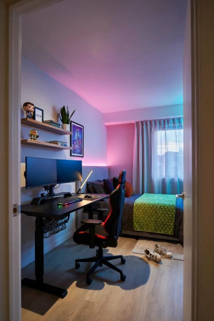 Colorful boys room ideas 13 Gaming colorful boys room ideas