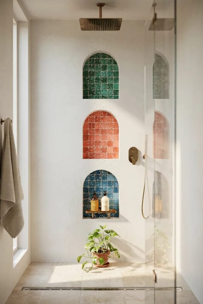 Dopamine bathroom decor ideas 10 Arched dopamine bathroom decor ideas