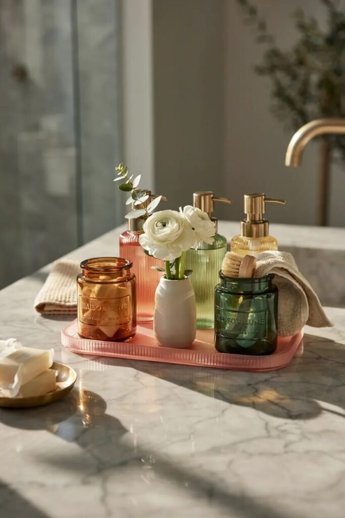 Dopamine bathroom decor ideas 13 Glass dopamine bathroom decor ideas