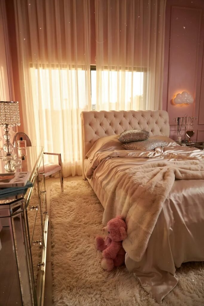 2000s teen bedroom design 26 Pink chrome 2000s teen bedroom design