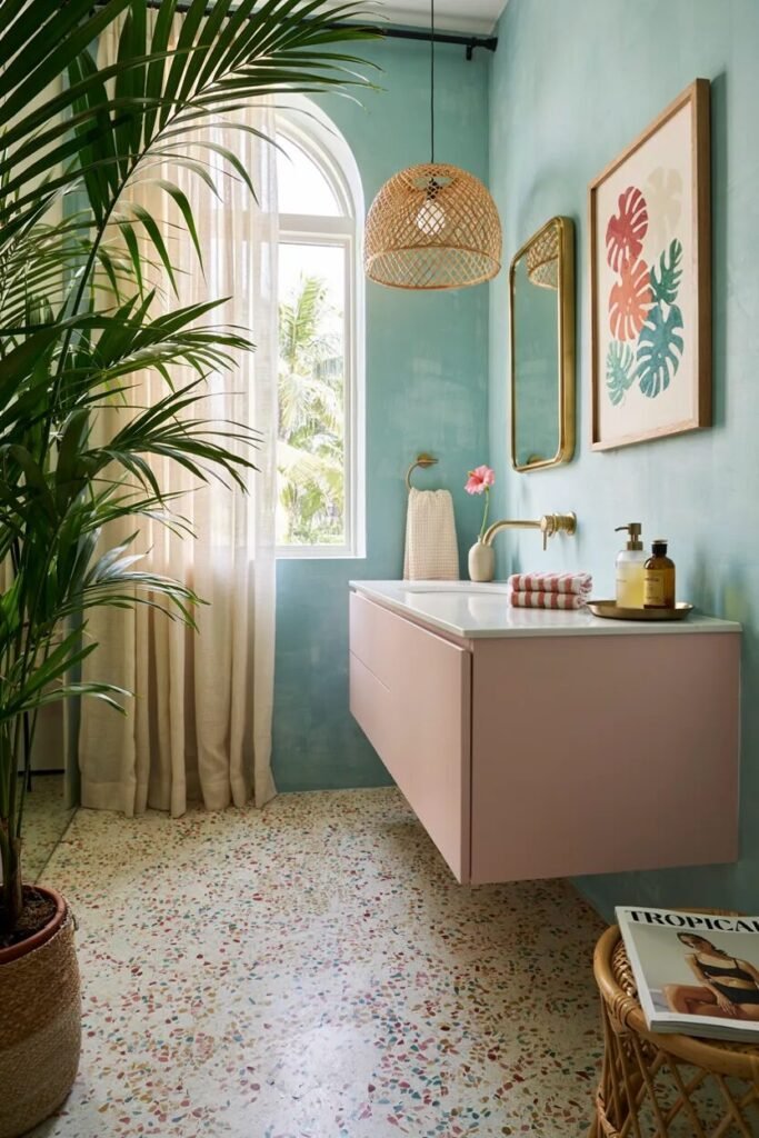 Dopamine bathroom decor ideas 16 Miami dopamine bathroom decor ideas