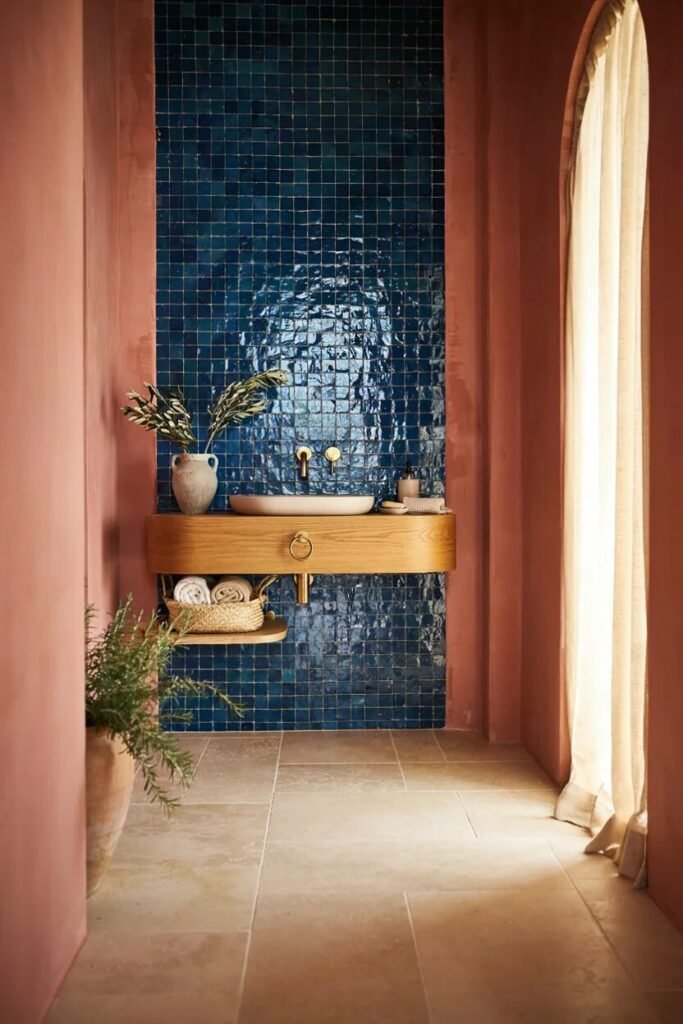 Dopamine bathroom decor ideas 22 Mediterranean dopamine bathroom decor ideas