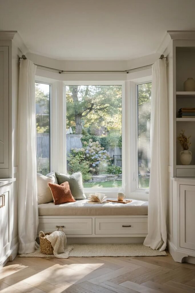 Window seat ideas 3 Bay window seat ideas with storage