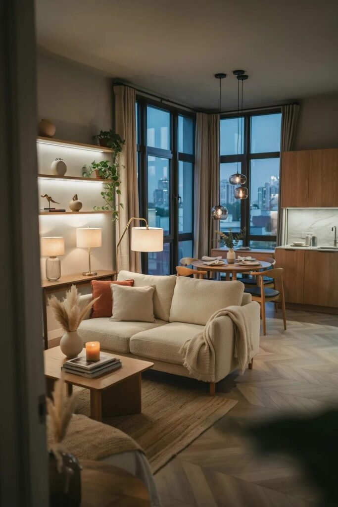 Small studio apartment ideas 16 Lighting small studio apartment ideas