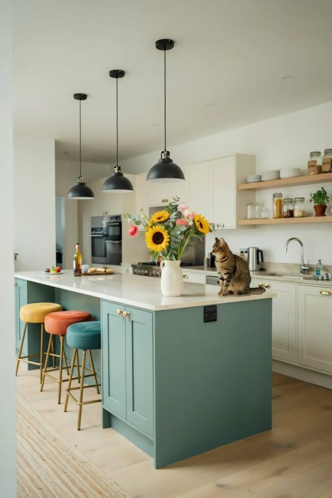 Dopamine kitchen decor ideas 14 dopamine kitchen decor ideas colorful island