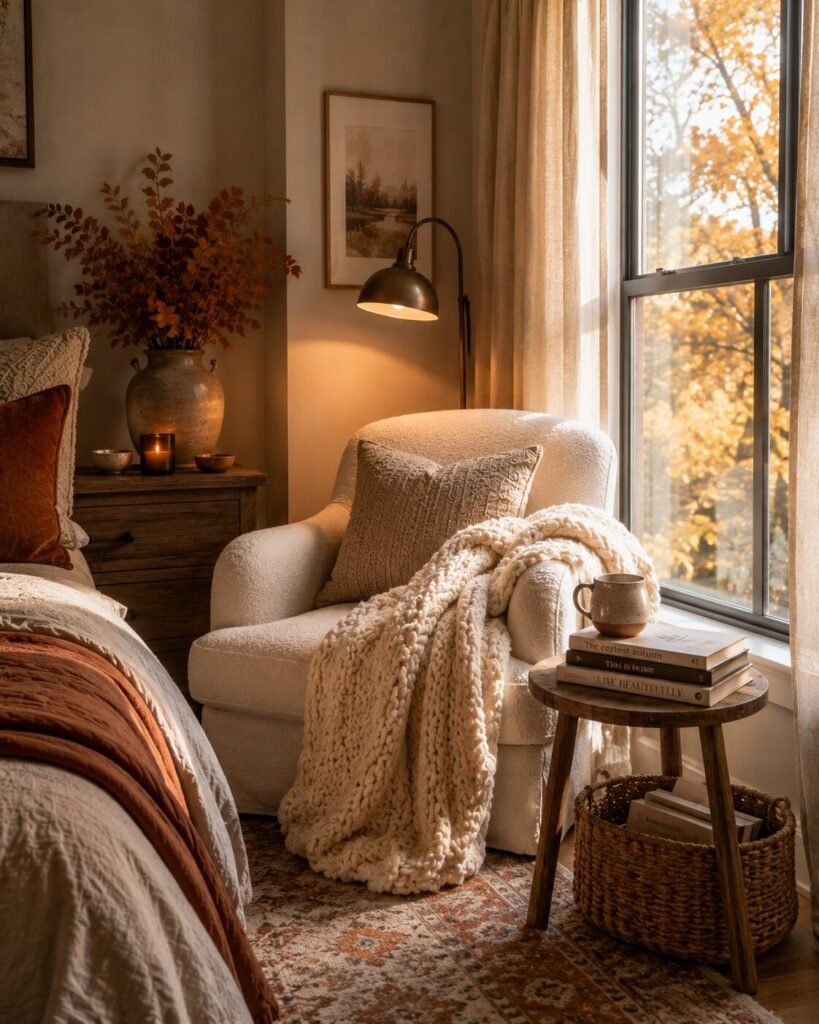 Fall bedroom decor ideas 7 Fall bedroom decor ideas reading nook