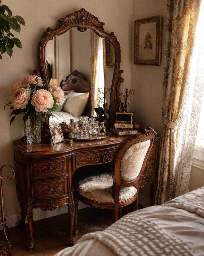 30 vanity setup ideas vintage table