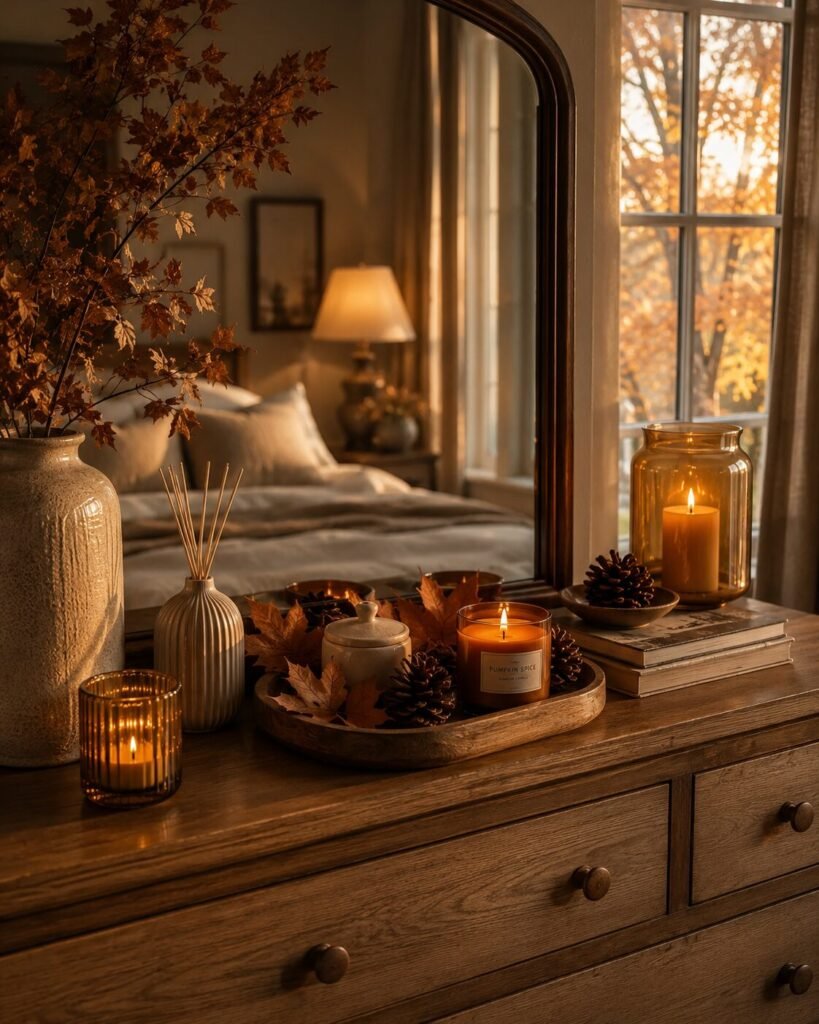 Fall bedroom decor ideas 13 Fall bedroom decor ideas with candles
