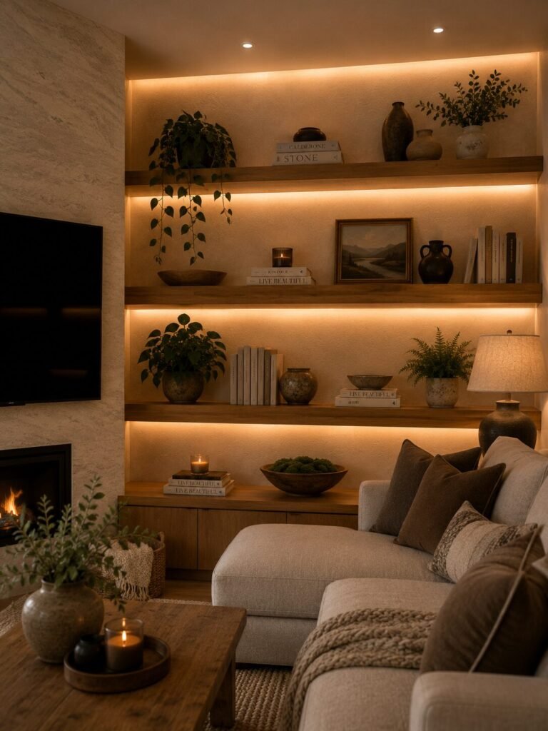 Unique led light ideas 4 Unique LED light ideas shelves