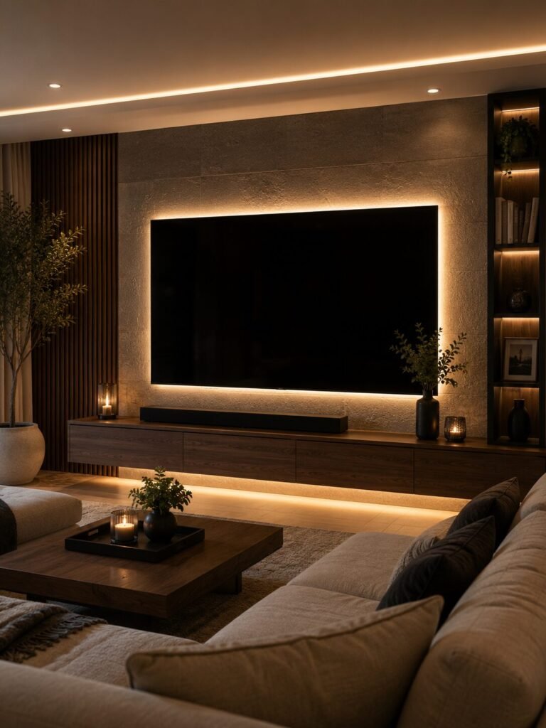 Unique led light ideas 5 Unique LED light ideas TV wall