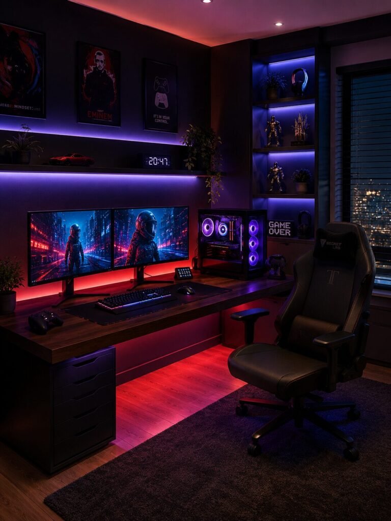 Unique led light ideas 9 Unique LED light ideas gaming room