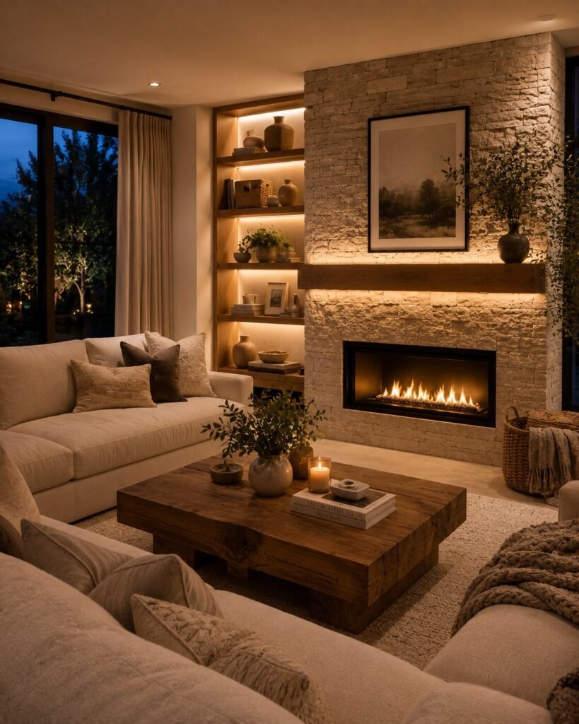 Unique led light ideas 16 Unique LED light ideas fireplace