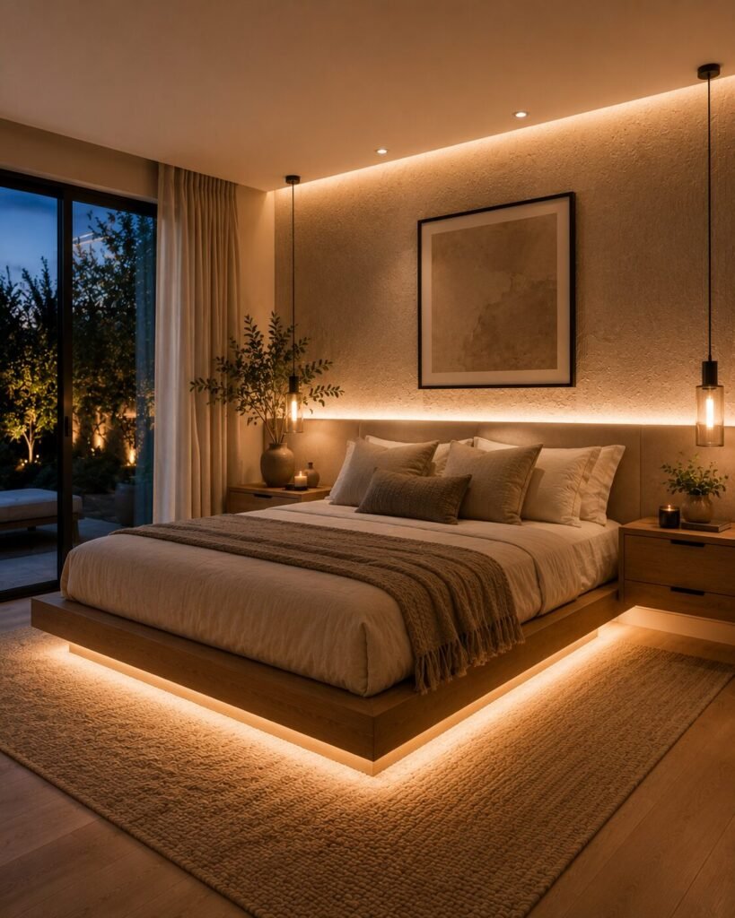 Unique led light ideas 18 Unique LED light ideas bed frame