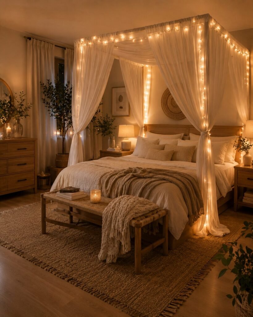 Unique led light ideas 23 Unique LED light ideas canopy bedroom