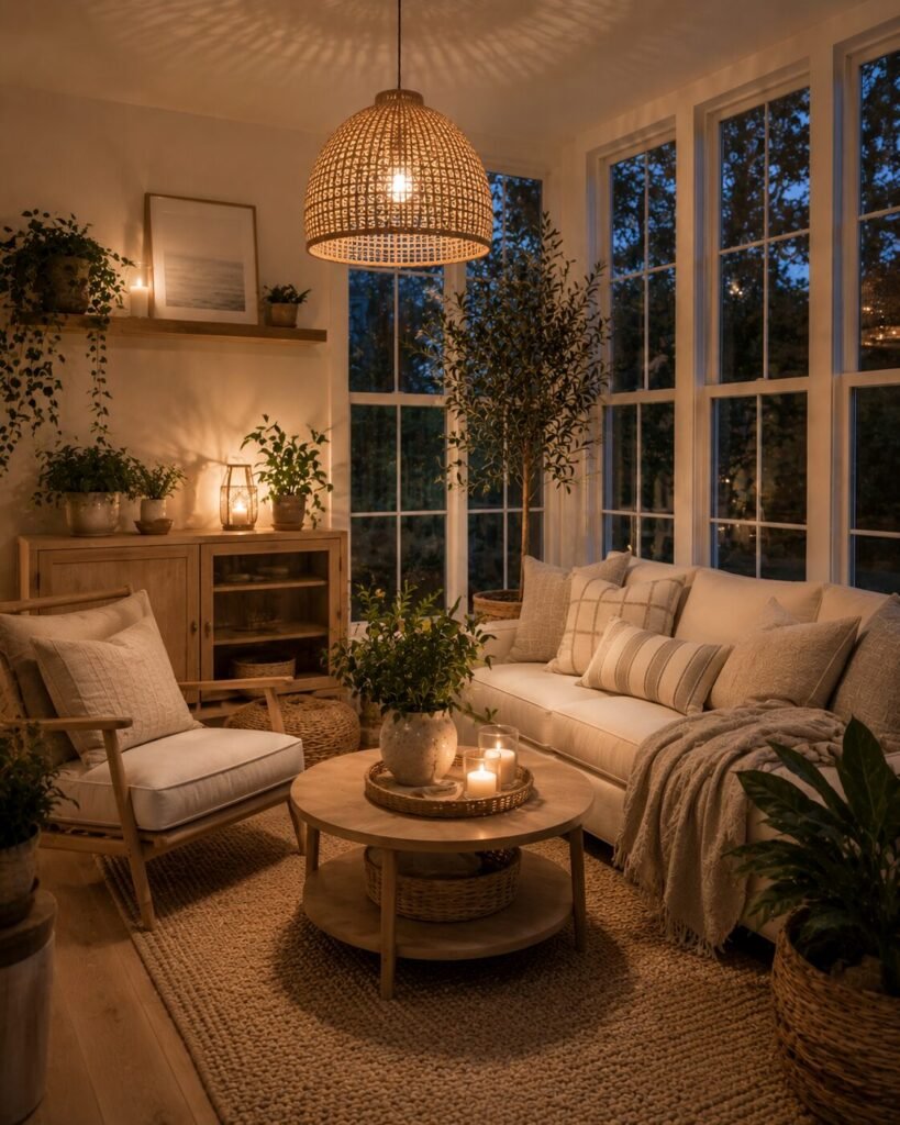 Small sunroom decorating ideas pendant lighting
