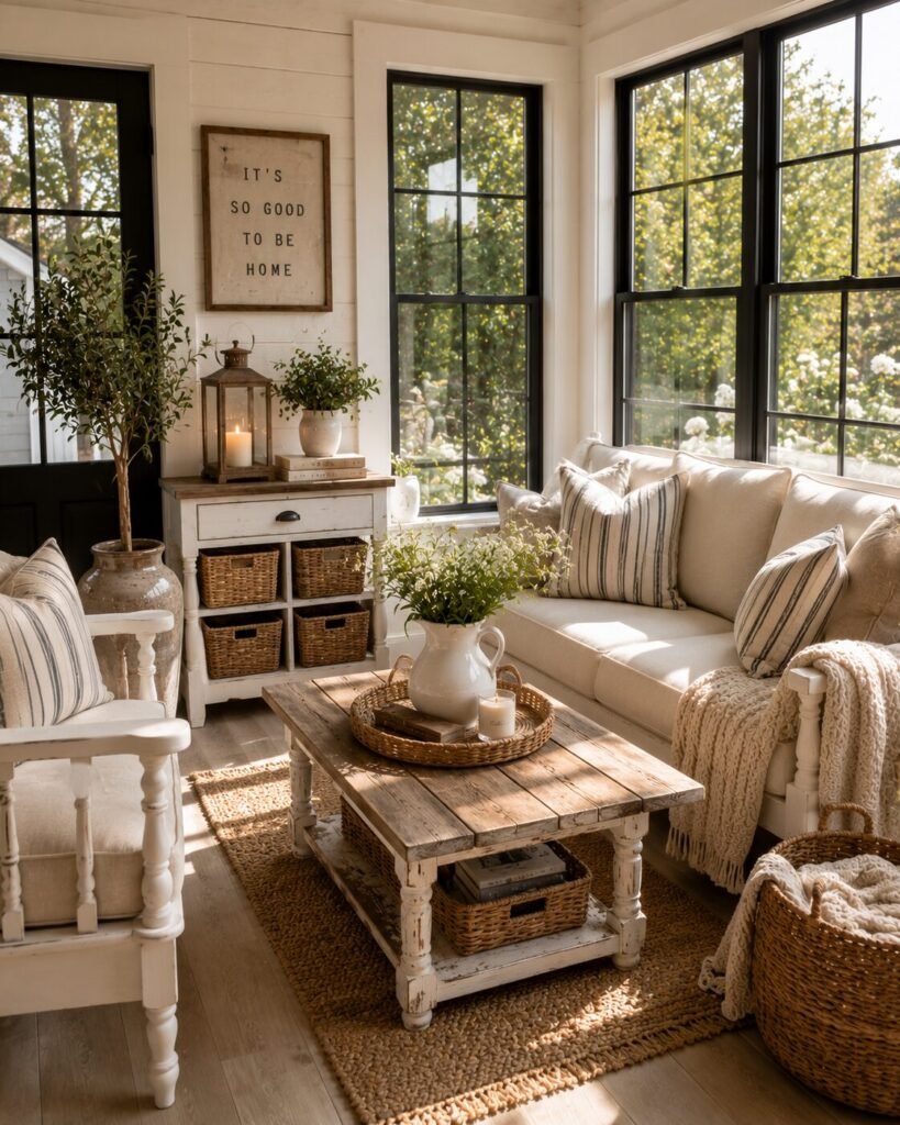 Small sunroom decorating ideas farmhouse style