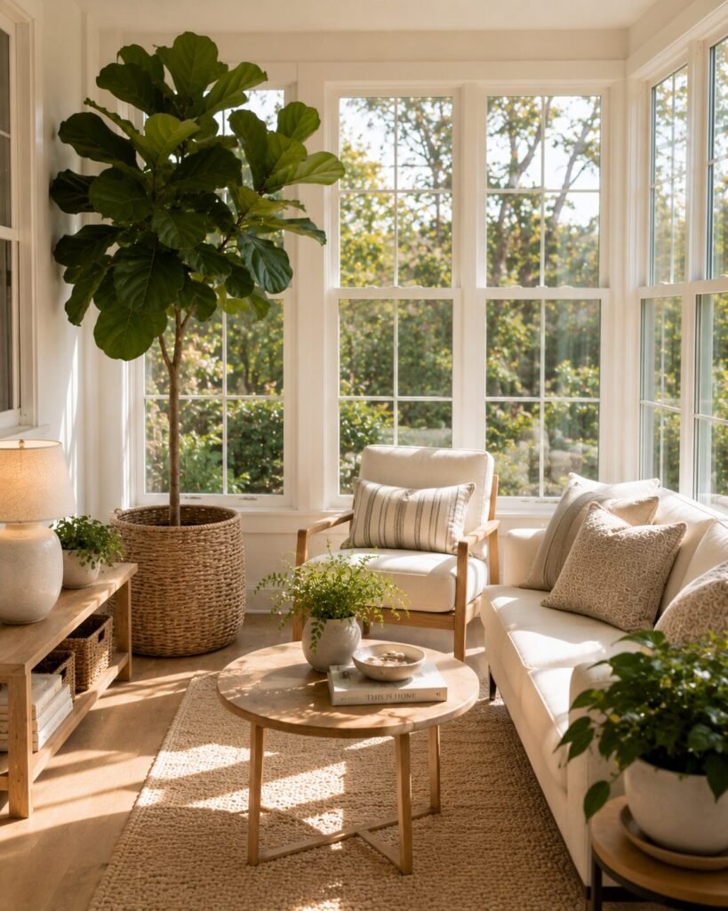 Small sunroom decorating ideas indoor plants