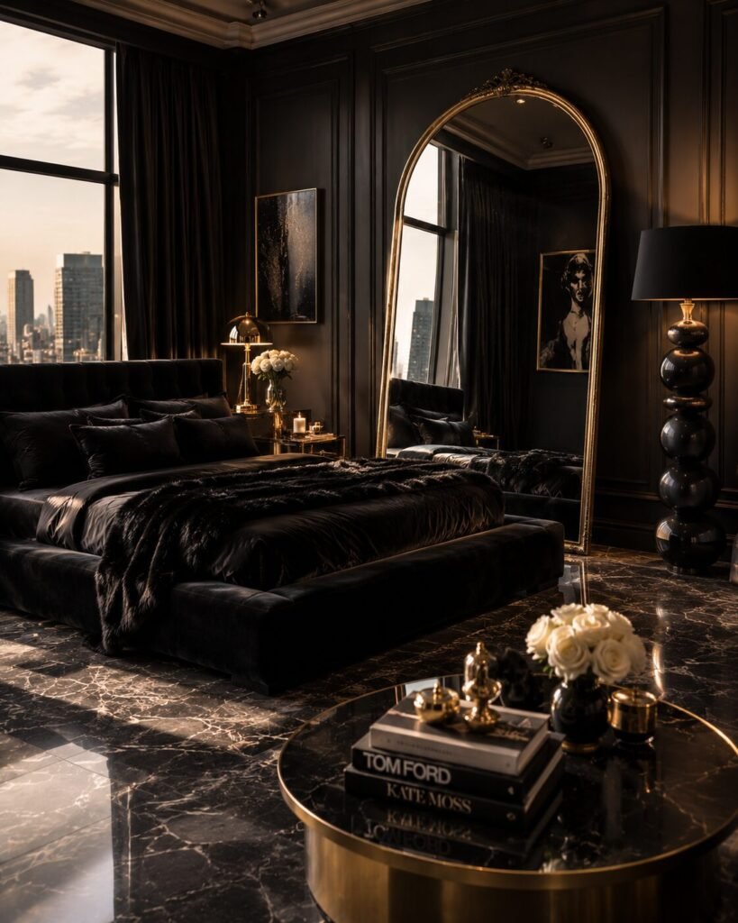Mirror baddie room aesthetic black