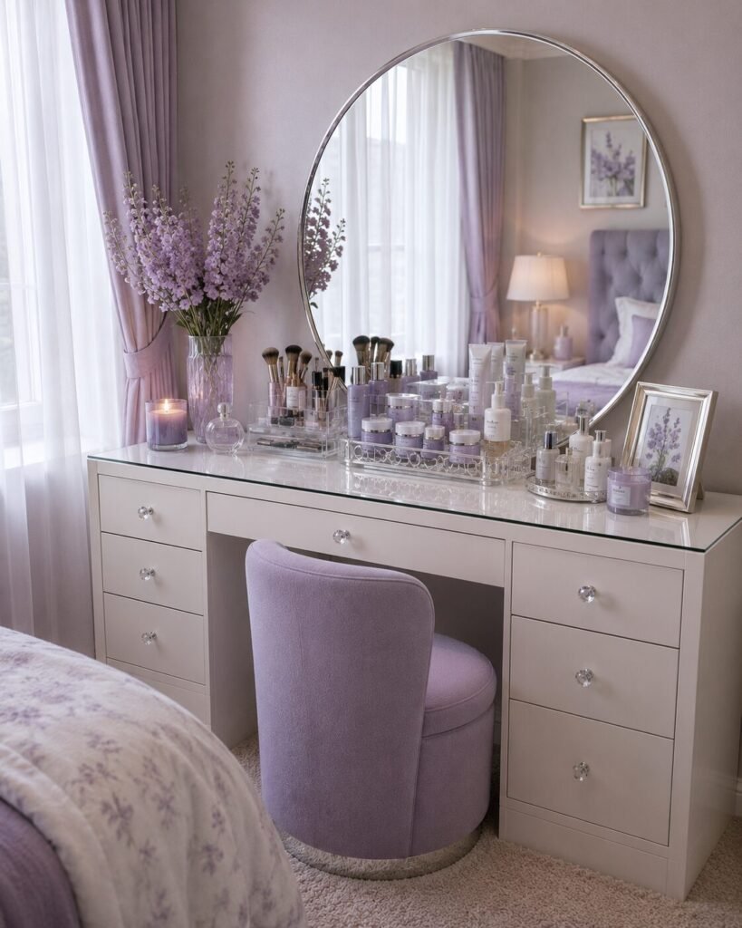 30 vanity setup ideas lavender space