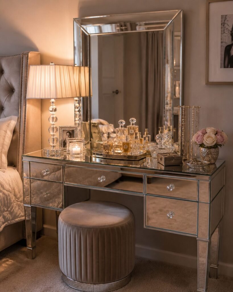 30 vanity setup ideas mirrored table