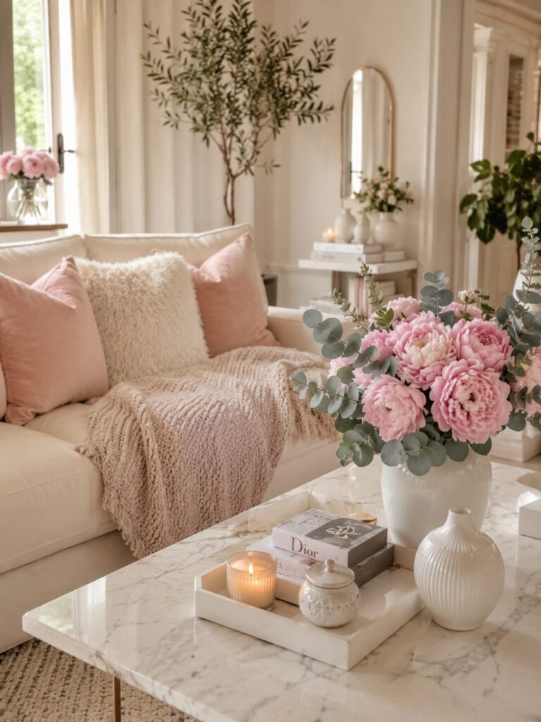 Fresh cozy girly apartment ideas flowers