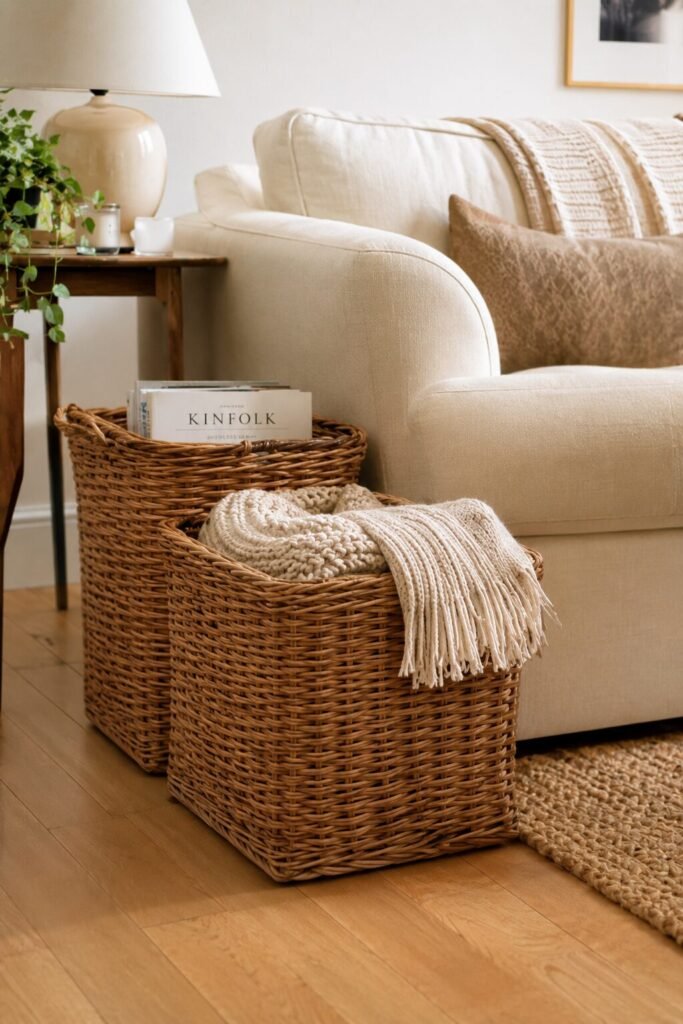 Storage cozy girly apartment ideas baskets