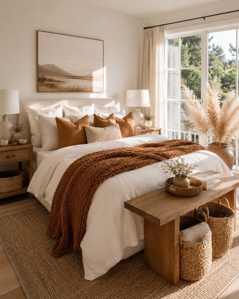 15 fall bedding ideas white bedding