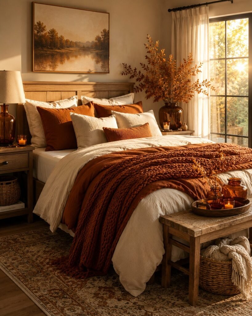 15 fall bedding ideas rust bedding