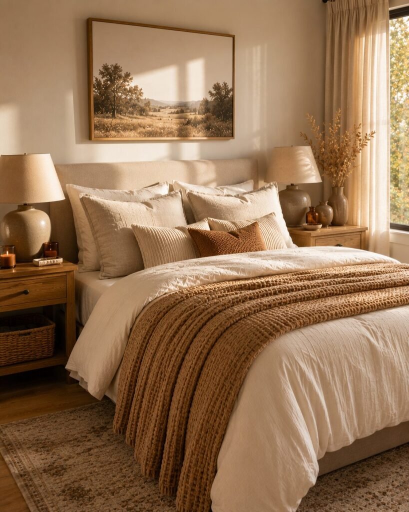 15 fall bedding ideas waffle blanket