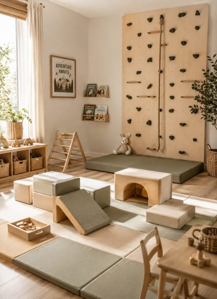 Climbing wall 17 toddler room ideas
