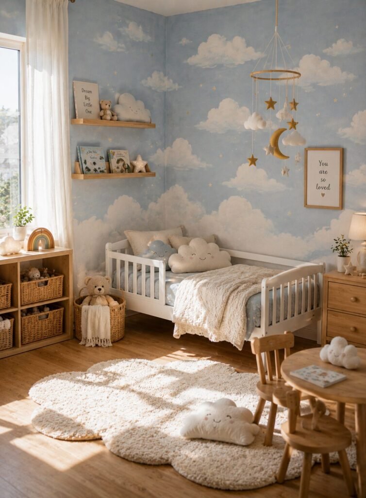 Cloud-themed 17 toddler room ideas