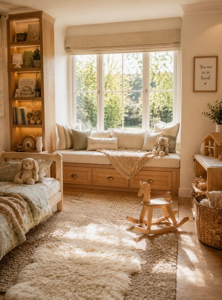 Window seat 17 toddler room ideas