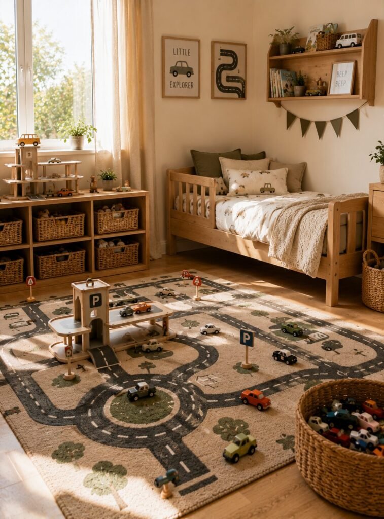 Car track 17 toddler room ideas