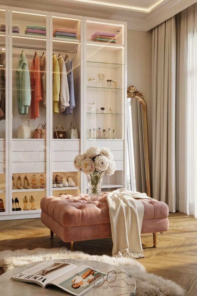 2000s teen bedroom design 27 Walk-in closet 2000s teen bedroom design
