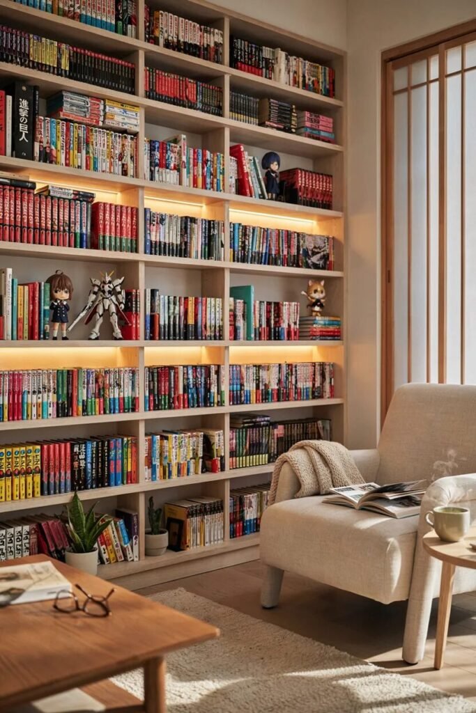 15 manga shelf ideas 2 Floor-to-ceiling 15 manga shelf ideas