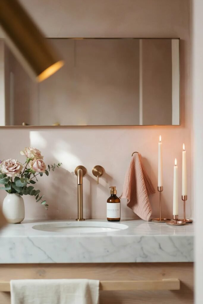 luxury pink bathroom aesthetic 13 Luxury pink bathroom aesthetic rose gold