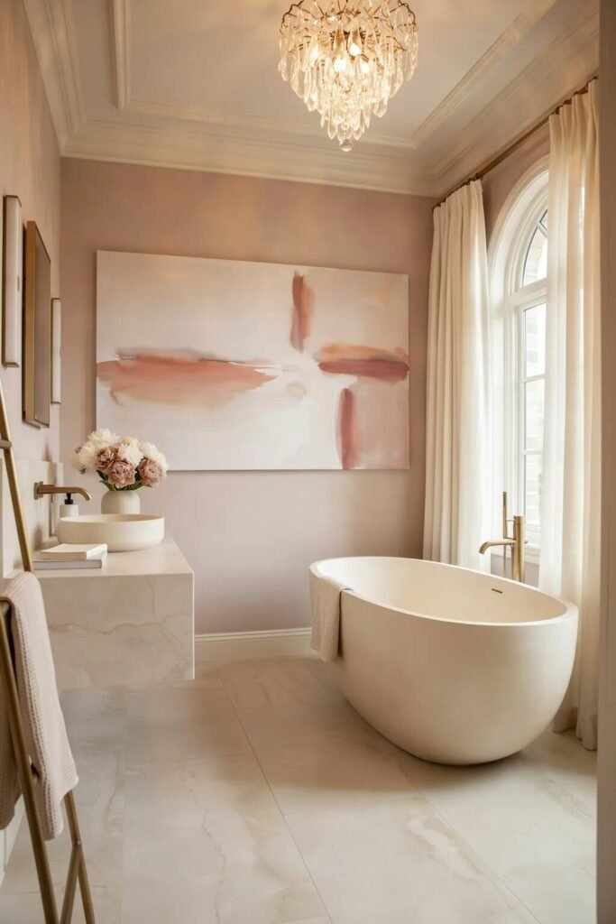 luxury pink bathroom aesthetic 17 Luxury pink bathroom aesthetic wall art