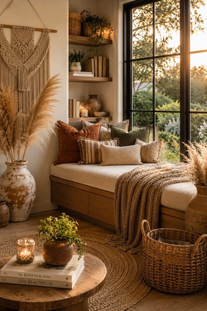 Window reading nook ideas 11 Boho window reading nook ideas