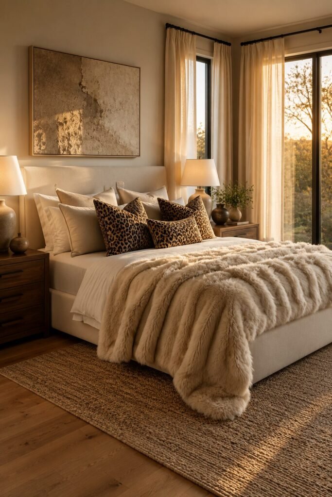 20 leopard print bedroom ideas 13 20 leopard print bedroom ideas faux fur