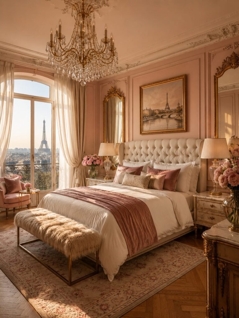 27 apartment room ideas 3 Parisian bedroom 27 apartment room ideas