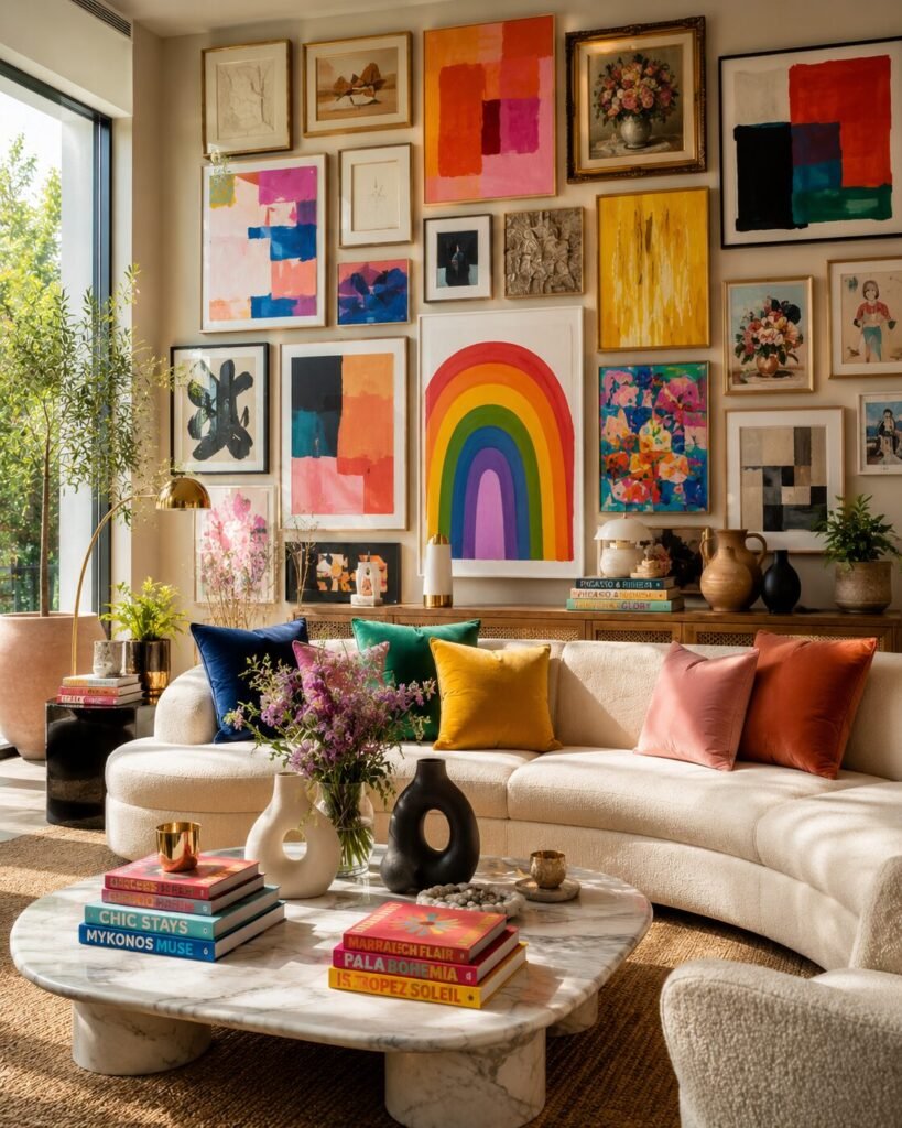 27 apartment room ideas 14 Gallery wall 27 apartment room ideas