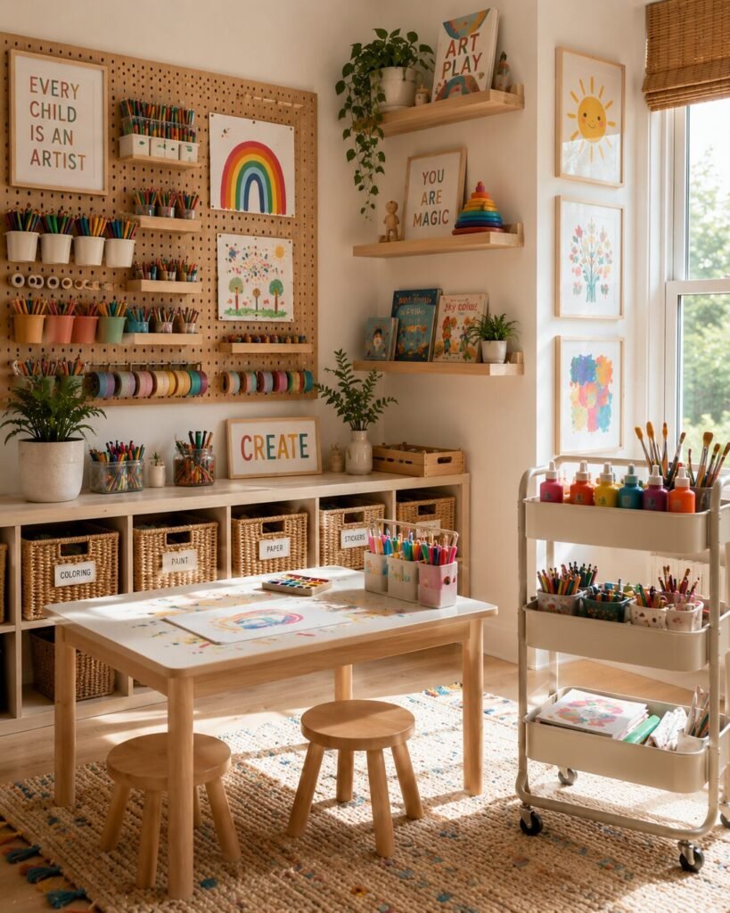Playroom inspiration ideas 5 Craft station playroom inspiration ideas
