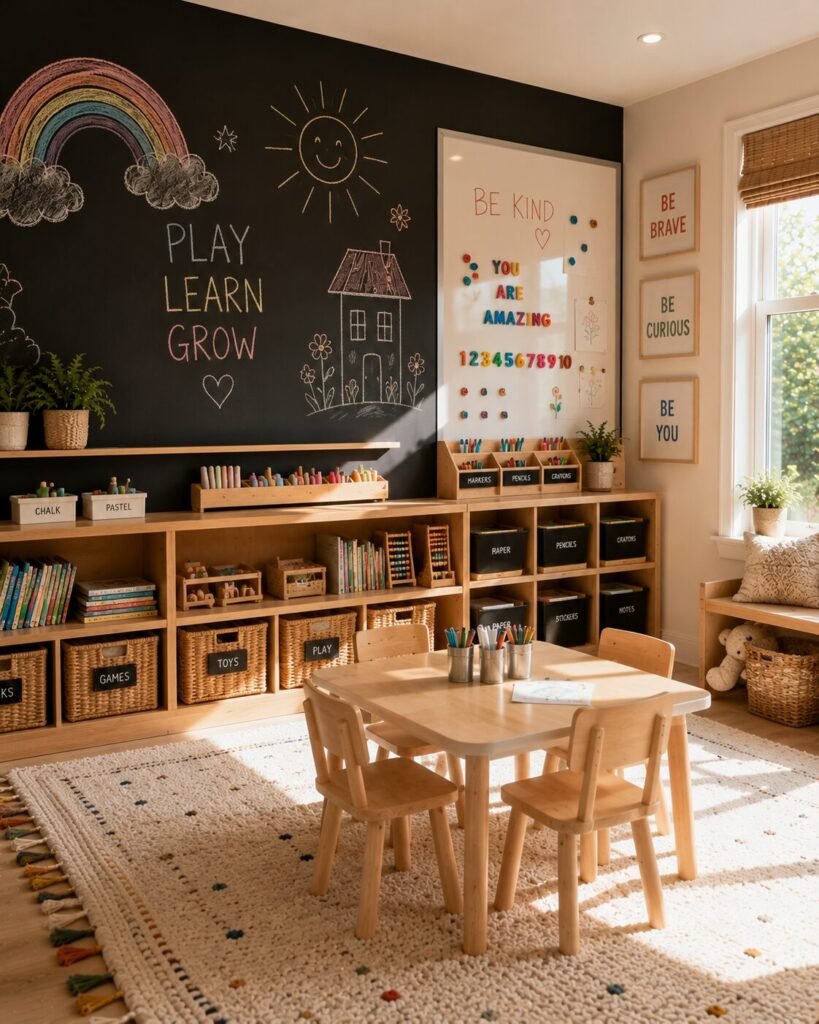 Playroom inspiration ideas 9 Chalkboard playroom inspiration ideas wall