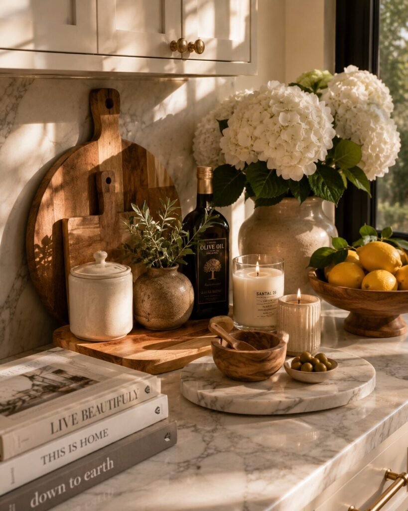 Apartment kitchen decor ideas countertop styling