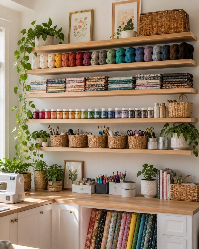 20 craft room organization ideas shelves