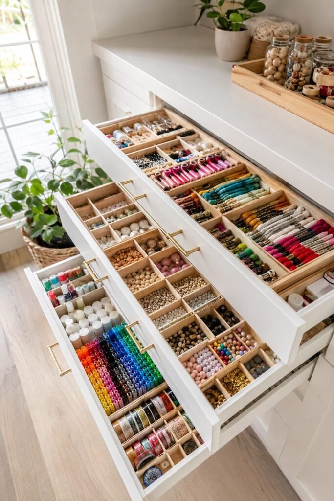 20 craft room organization ideas drawers