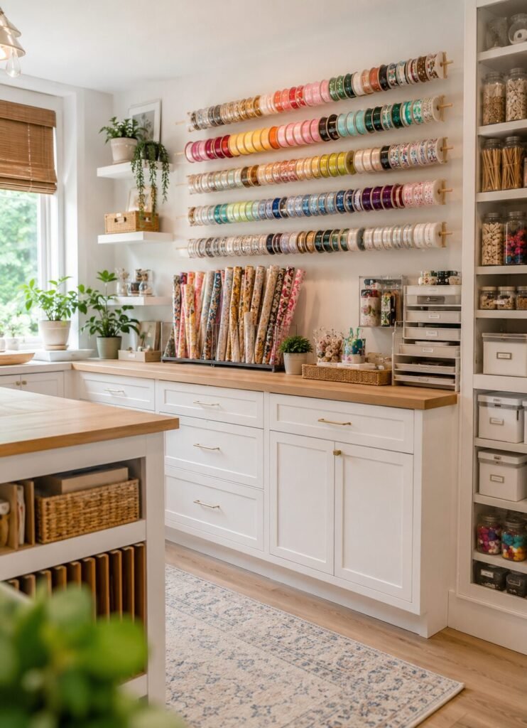 20 craft room organization ideas ribbon storage