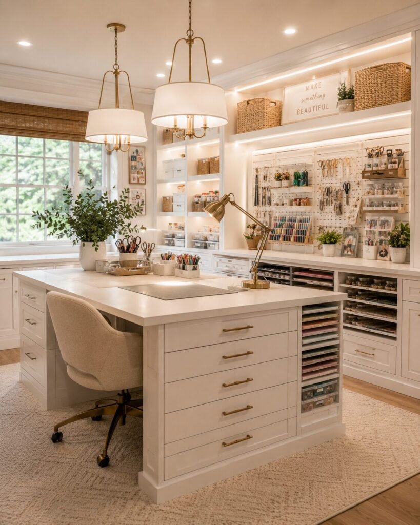20 craft room organization ideas lighting