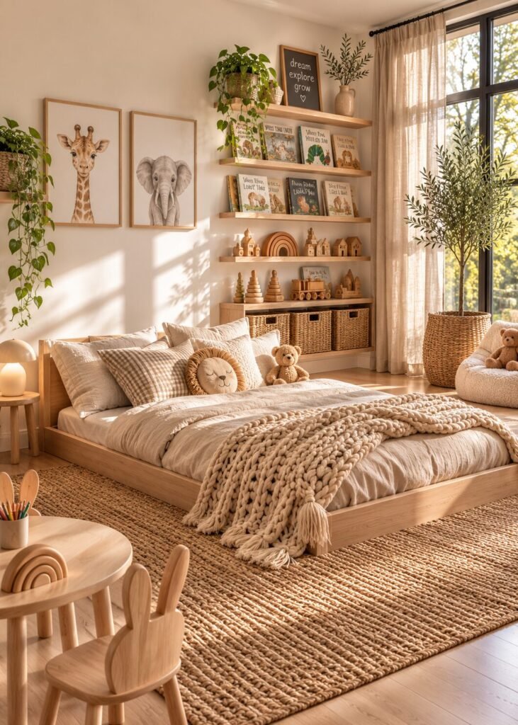 18 Montessori room ideas floor bed